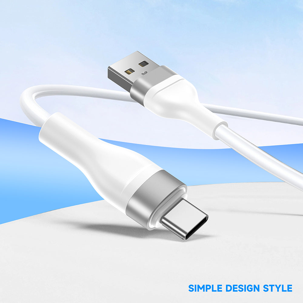 Kabl za prenos podataka i punjenje USB-A - USB-C Lito LD02C, 18W, 1.2m, Beli