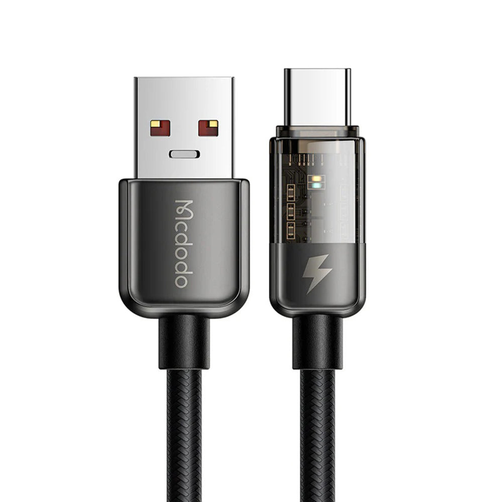 Kabl za prenos podataka i punjenje USB-A - USB-C McDodo CA-3150 Auto Power Off, 100W, 1.2m, Crni