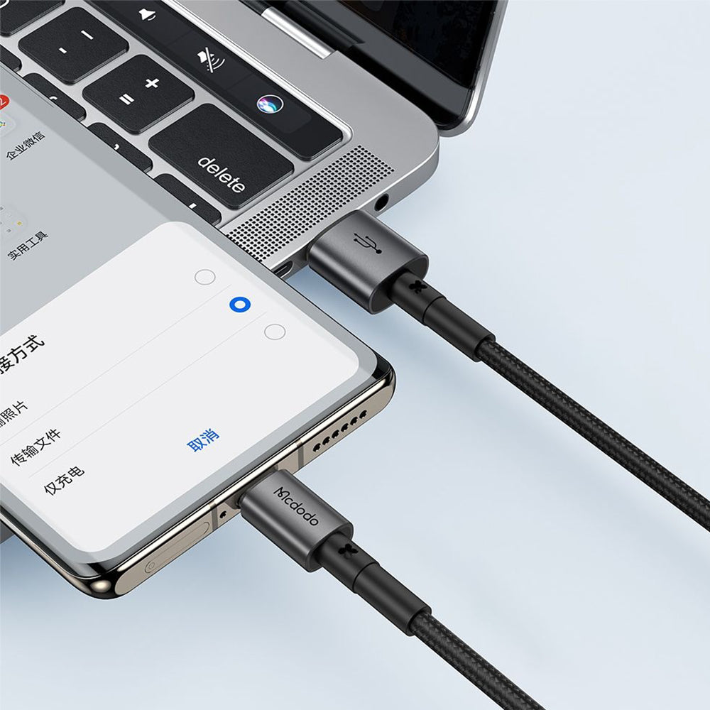 Kabl za Podatke i Punjenje USB-A - USB-C McDodo CA-3590, 100W, 1.2m, Crni