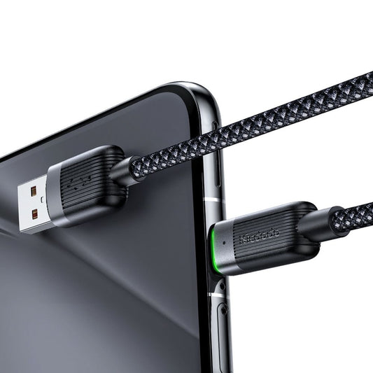 Kabl za podatke i punjenje USB-A - USB-C McDodo CA-5650 Self Winding, 66W, 1.2m, Crni