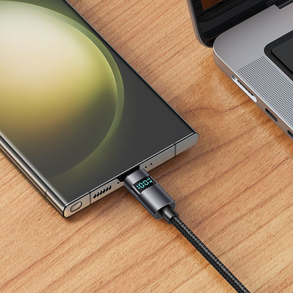 Kabl za Podatke i Punjenje USB-A - USB-C McDodo CA-6520 Display, 100W, 1.2m, Crni