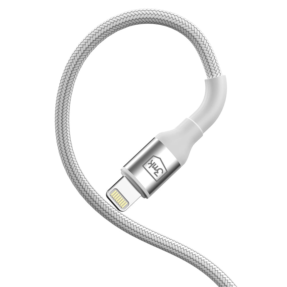 Kabl za prenos podataka i punjenje USB-C - Lightning 3MK Hyper N, 20W, 1m, Beli