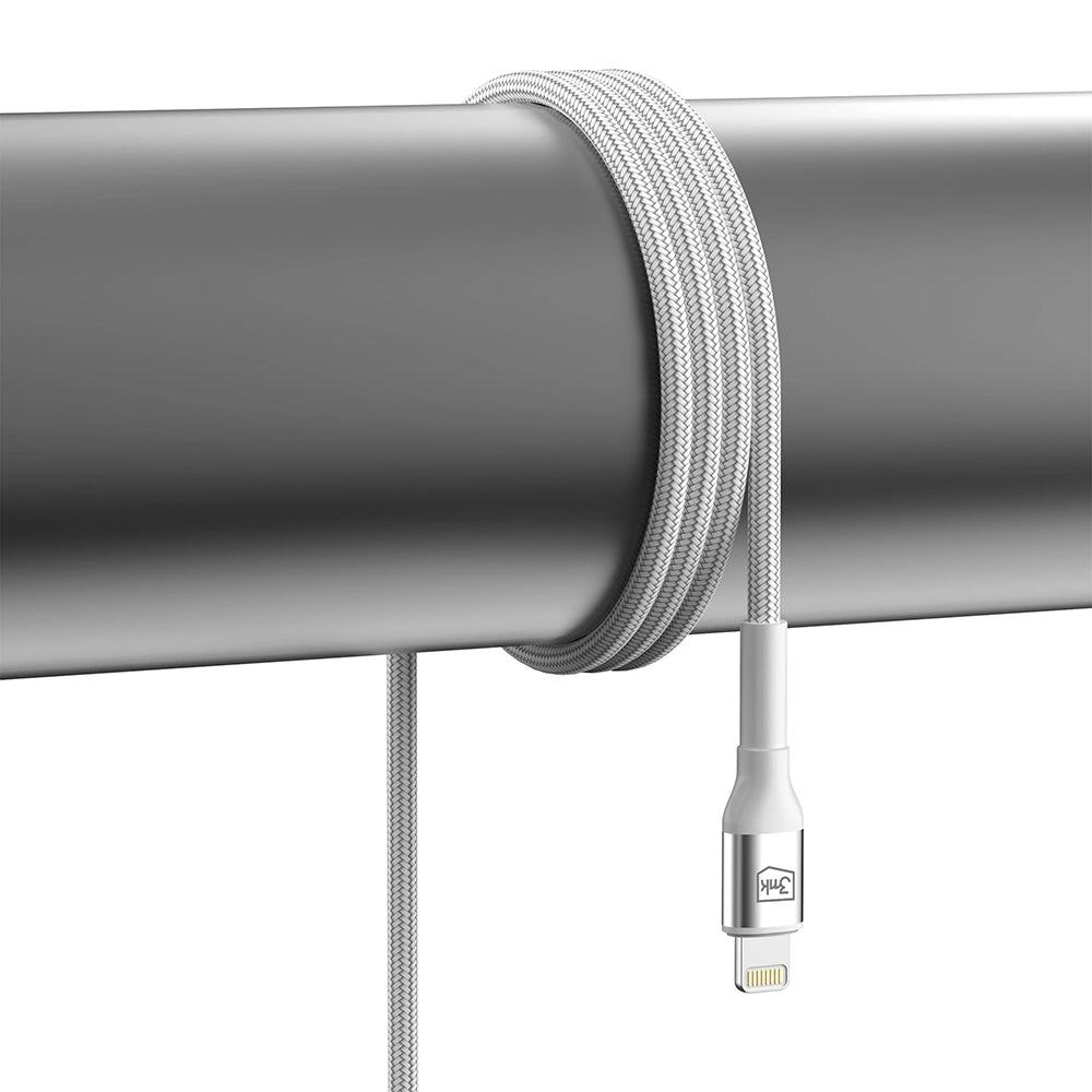 Kabl za prenos podataka i punjenje USB-C - Lightning 3MK Hyper N, 20W, 1m, Beli