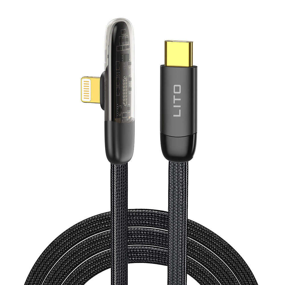 Kabl za Podatke i Punjenje USB-C - Lightning Lito LD11CL, 30W, 1m, Crni