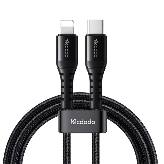 Kabl za podatke i punjenje USB-C - Lightning McDodo CA-5631, 36W, 1m, Crni