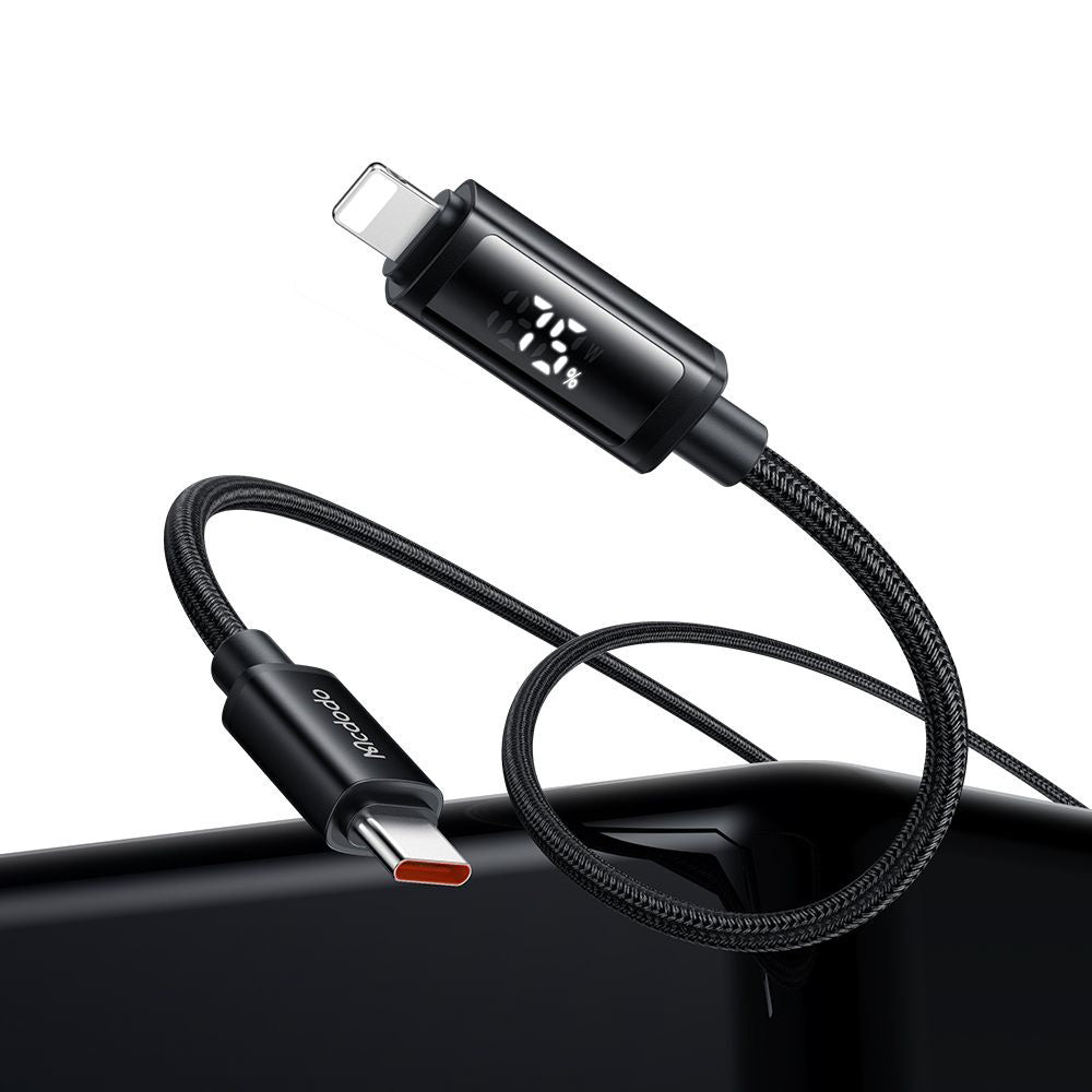 Kabl za podatke i punjenje USB-C - Lightning McDodo CA-7990 Display, 36W, 1.2m, Crni