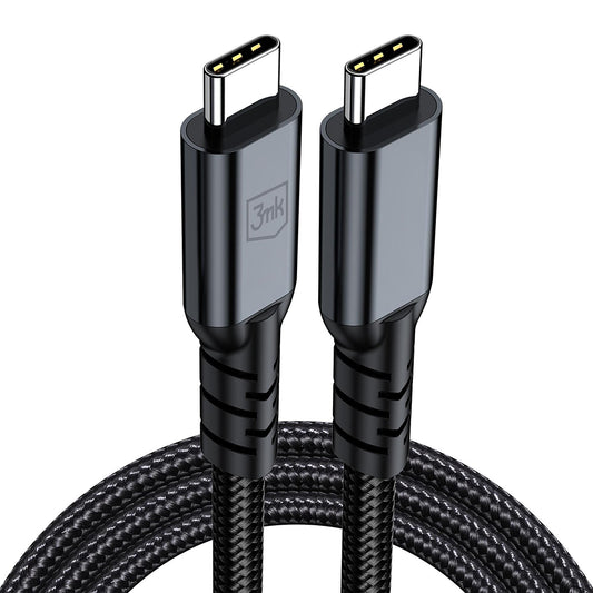 USB-C kabl za prenos podataka i punjenje - USB-C 3MK Hyper N Thunderbolt 4, 240W, 2m, Crni