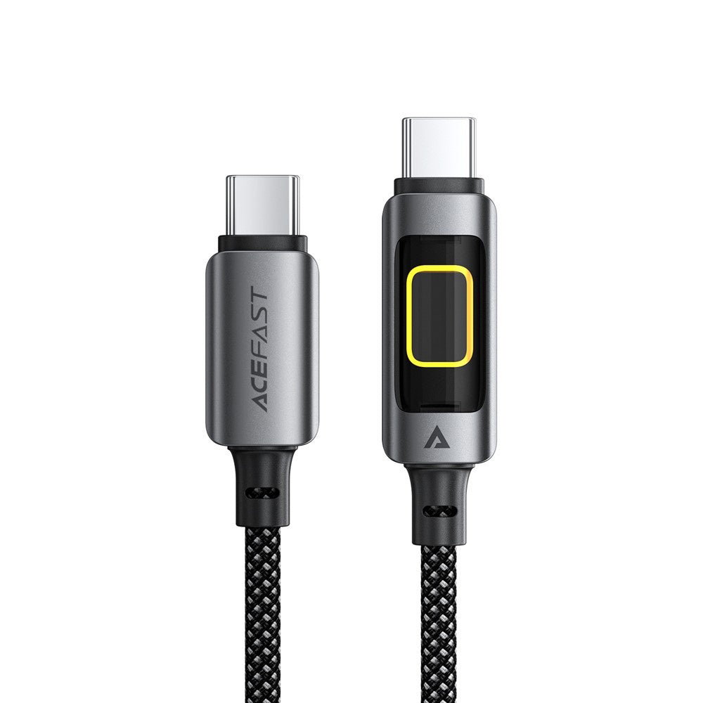 Kabl za prenos podataka i punjenje USB-C - USB-C Acefast C21-03, 60W, 1.2m, Crni