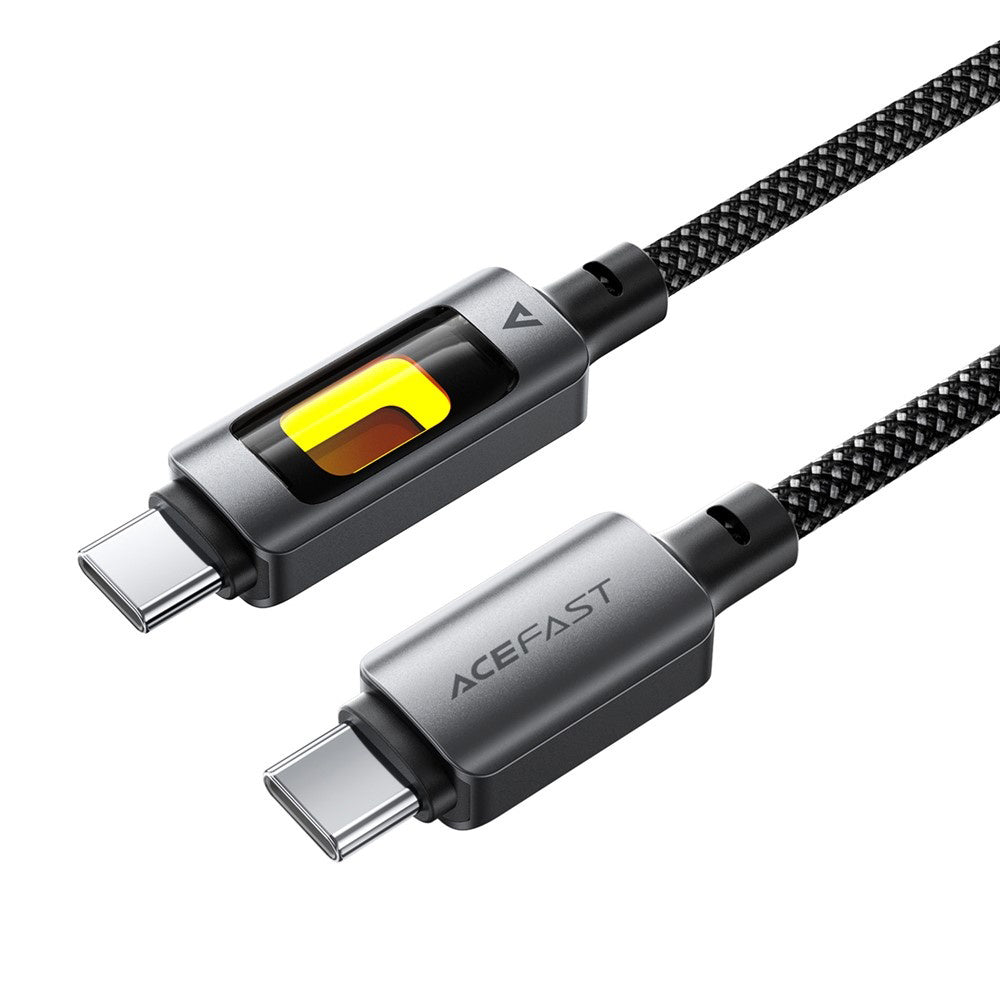 Kabl za prenos podataka i punjenje USB-C - USB-C Acefast C21-03, 60W, 1.2m, Crni