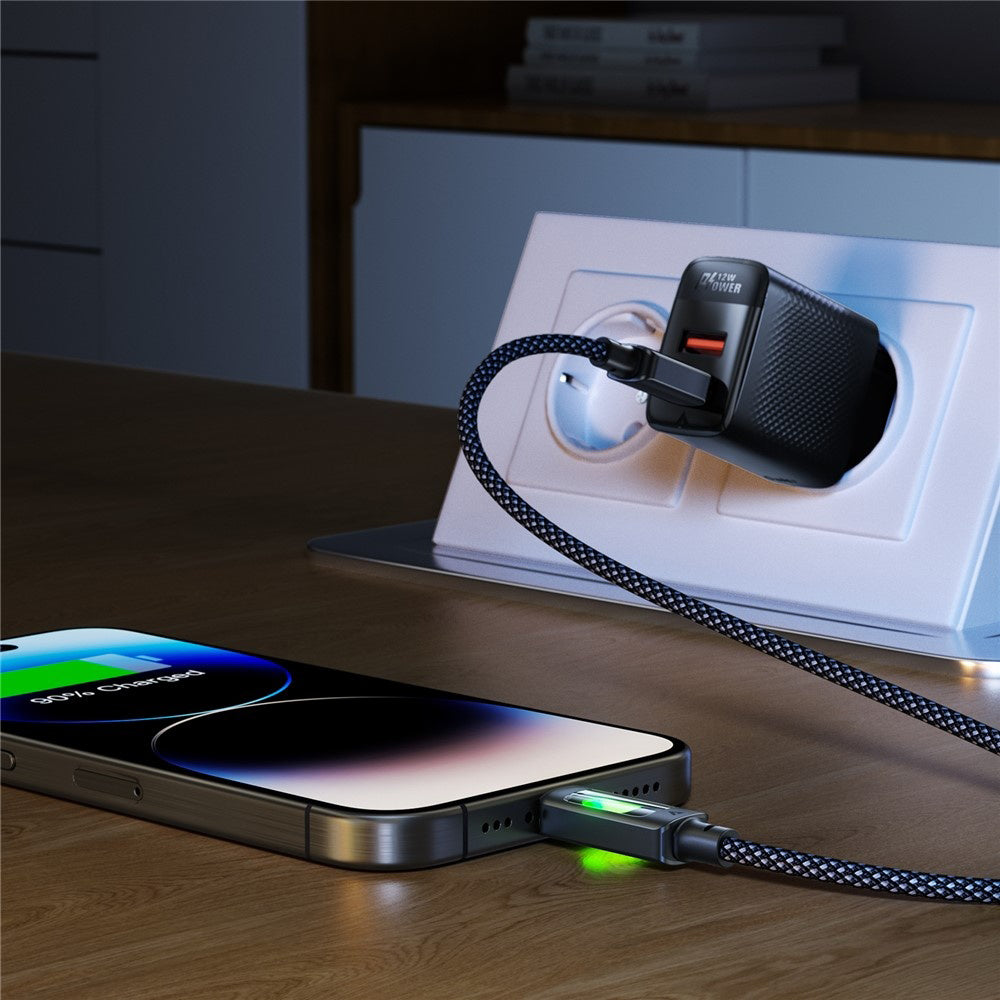 Kabl za prenos podataka i punjenje USB-C - USB-C Acefast C21-03, 60W, 1.2m, Crni