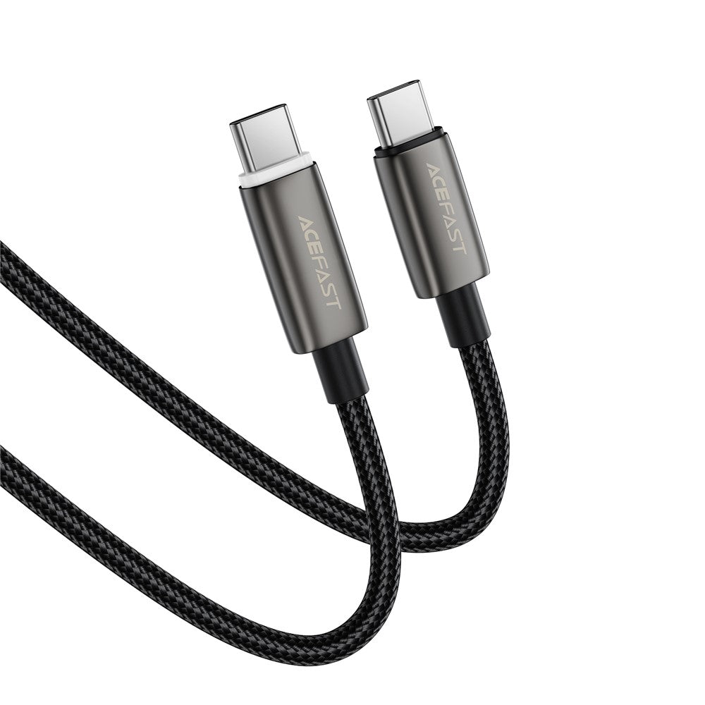 Kabl za prenos podataka i punjenje USB-C - USB-C Acefast C23-03, 60W, 1.2m, Crni