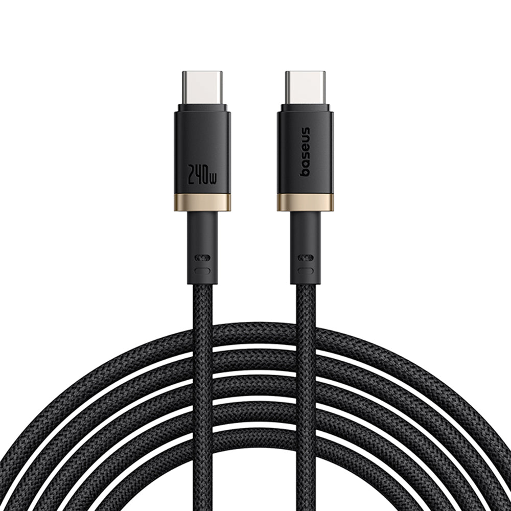 Kabl za prenos podataka i punjenje USB-C - USB-C Baseus Dura, 240W, 1m, Zlatno Crni P10377803U03-00