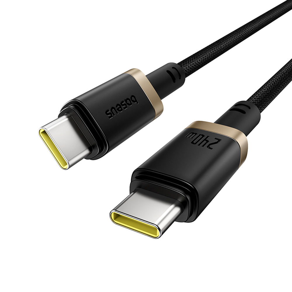 Kabl za prenos podataka i punjenje USB-C - USB-C Baseus Dura, 240W, 1m, Zlatno Crni P10377803U03-00