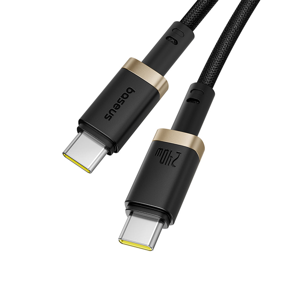 Kabl za prenos podataka i punjenje USB-C - USB-C Baseus Dura, 240W, 1m, Zlatno Crni P10377803U03-00