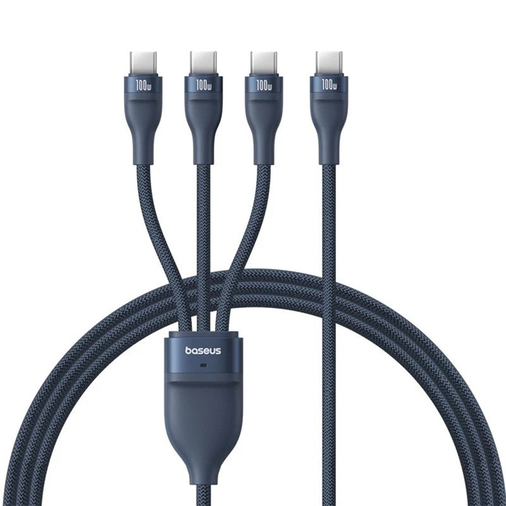 Kabl za punjenje USB-C - 3 x USB-C Baseus Flash Series III 3in1, 100W, 1.5m, Plavi P10377503321-00