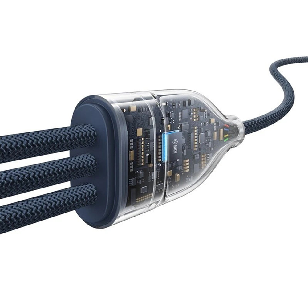 Kabl za punjenje USB-C - 3 x USB-C Baseus Flash Series III 3in1, 100W, 1.5m, Plavi P10377503321-00