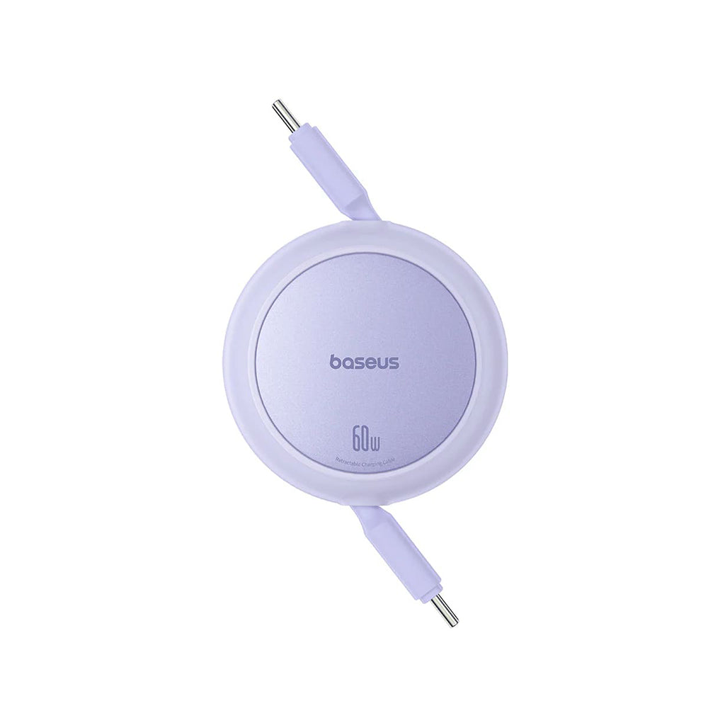Kabl za prenos podataka i punjenje USB-C - USB-C Baseus Free2Pull Mini Retractable, 60W, 1m, Ljubičasti P10364500511-01