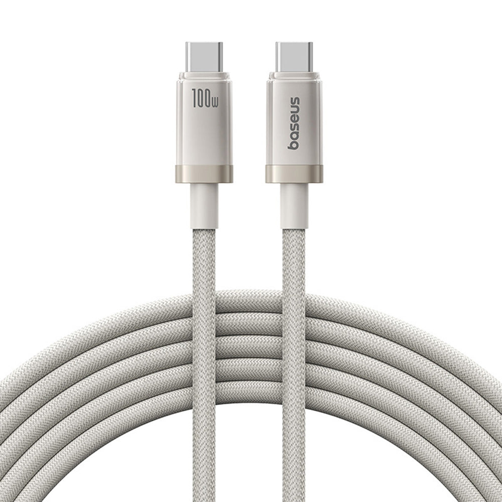 Kabl za Prenos Podataka i Punjenje USB-C - USB-C Baseus Titanium, 100W, 2m, Srebrni P10378100G21-01