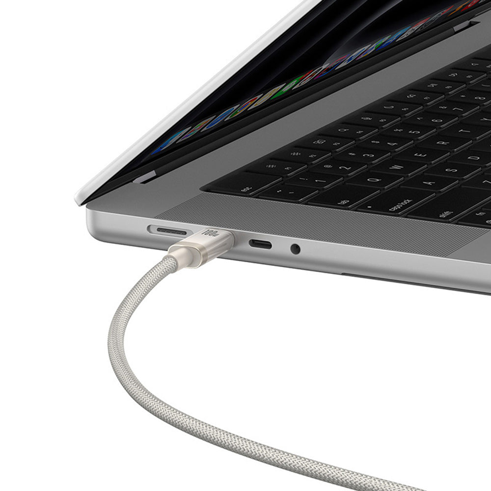 Kabl za Prenos Podataka i Punjenje USB-C - USB-C Baseus Titanium, 100W, 2m, Srebrni P10378100G21-01