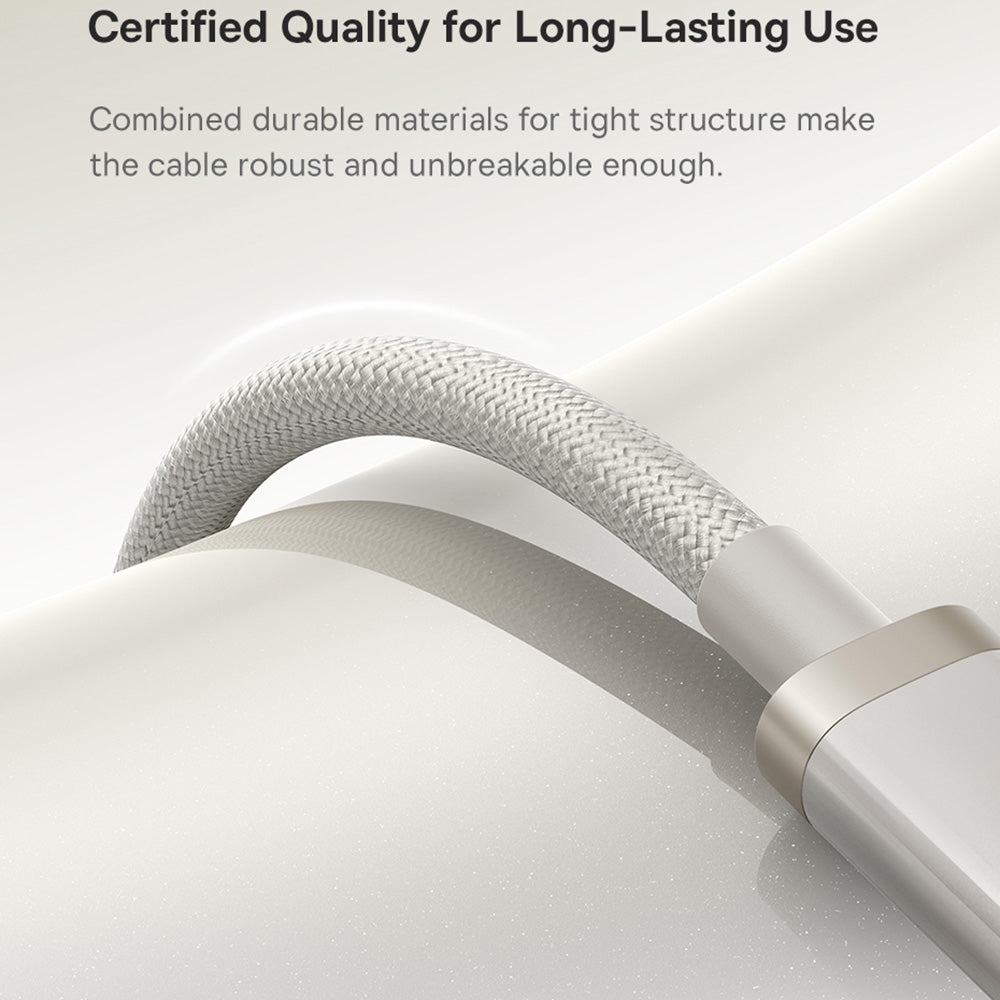 Kabl za Prenos Podataka i Punjenje USB-C - USB-C Baseus Titanium, 100W, 2m, Srebrni P10378100G21-01