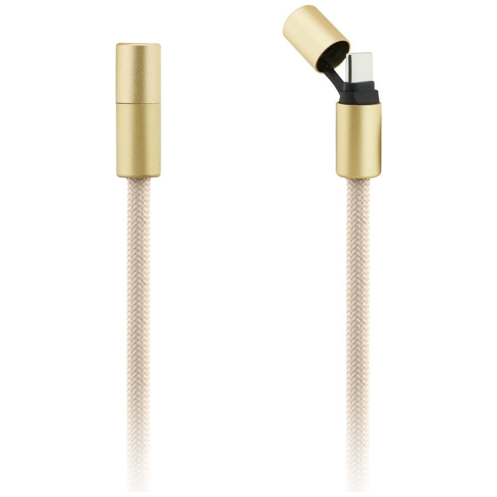 Kabl za prenos podataka i punjenje USB-C - USB-C Guess CBDY 4G Charm, 100W, 1.5m, Bež
