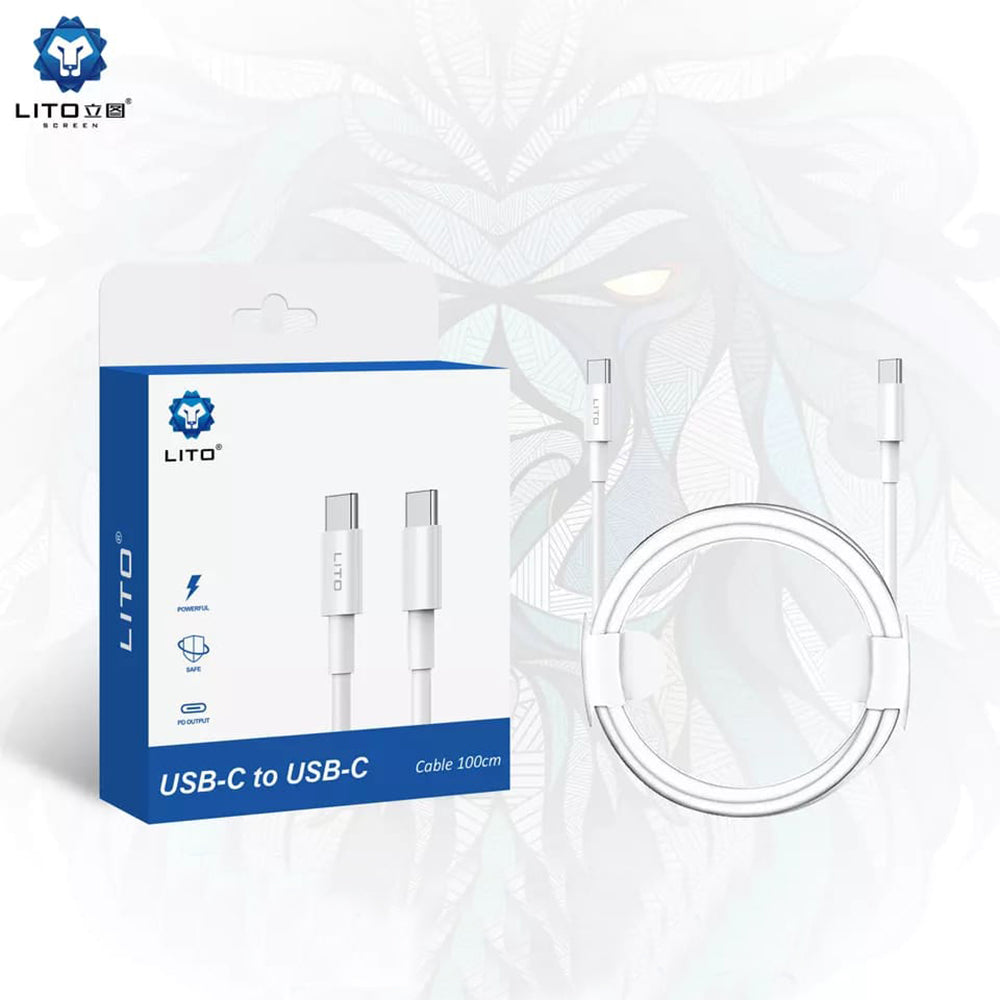 Kabl za podatke i punjenje USB-C - USB-C Lito, 18W, 2m, Beli