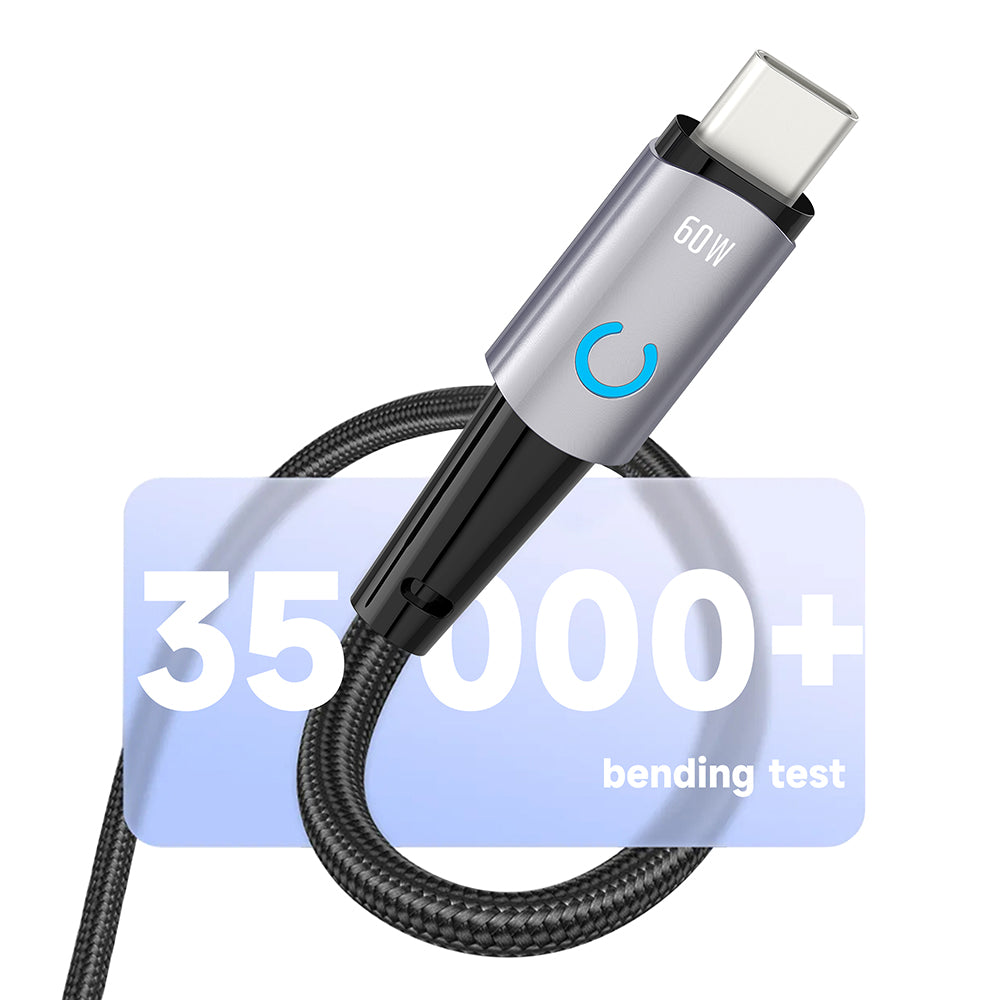 Kabl za prenos podataka i punjenje USB-C - USB-C Lito LD10CC, 60W, 1m, Crni