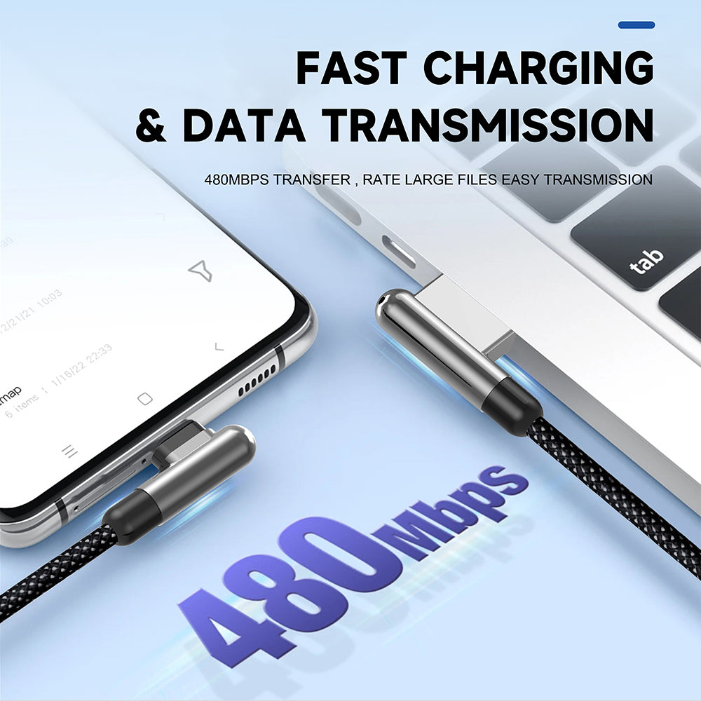 Kabl za prenos podataka i punjenje USB-C - USB-C Lito LD13CC, 60W, 1m, Crni