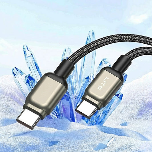 Kabl za podatke i punjenje USB-C - USB-C Lito LD17, 100W, 1m, Crni