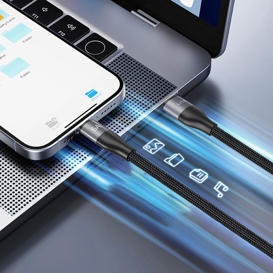 Kabl za podatke i punjenje USB-C - USB-C Lito LD25CC, 100W, 2m, Sivi