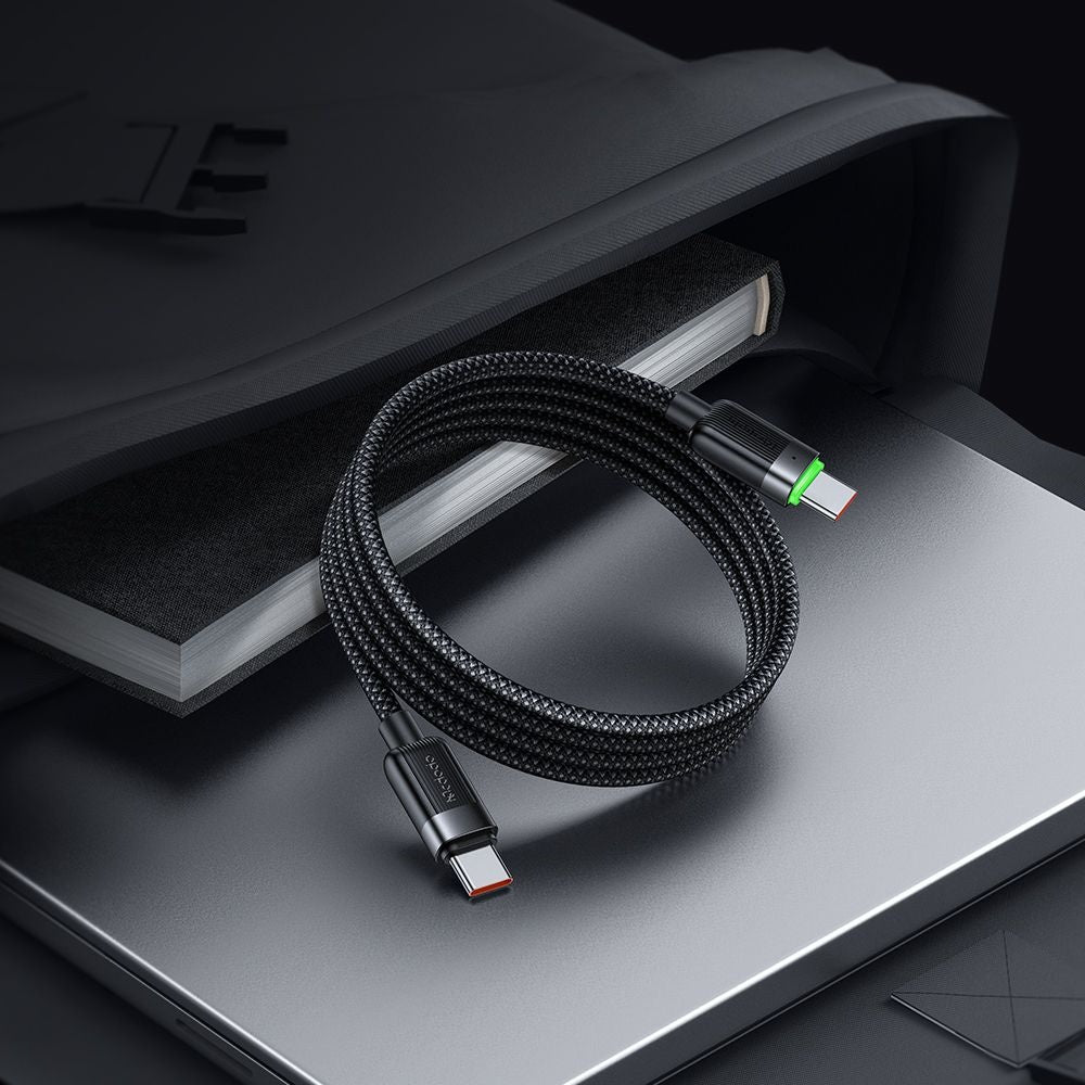 Kabl za podatke i punjenje USB-C - USB-C McDodo CA-2000 Self Winding, 60W, 1.2m, Crni