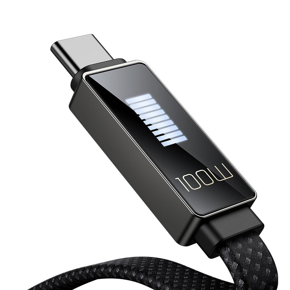 Kabl za prenos podataka i punjenje USB-C - USB-C McDodo CA-4470 Rythm Display, 100W, 1.2m, Crni