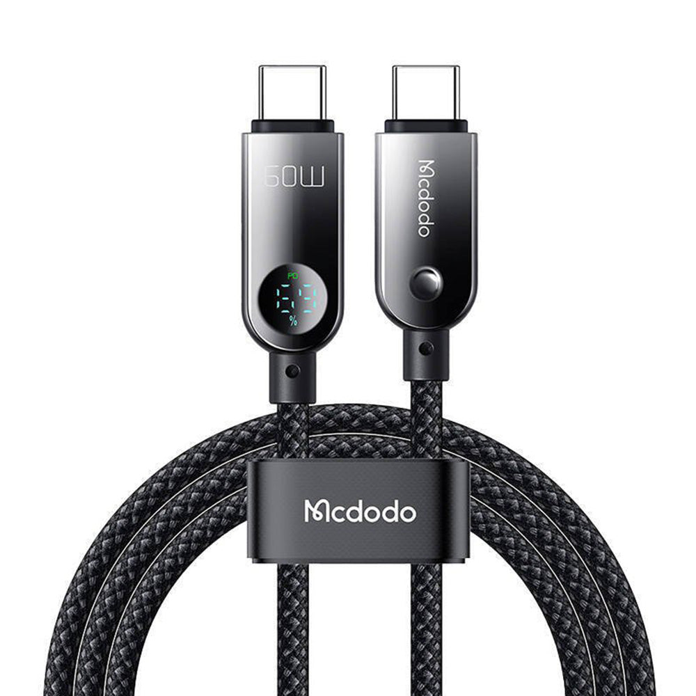 Kabl za podatke i punjenje USB-C - USB-C McDodo CA-4780 Display, 60W, 1.2m, Crni