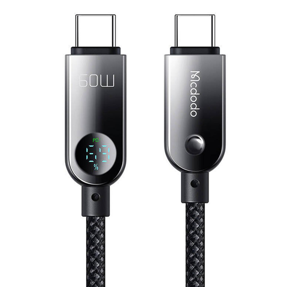Kabl za podatke i punjenje USB-C - USB-C McDodo CA-4780 Display, 60W, 1.2m, Crni