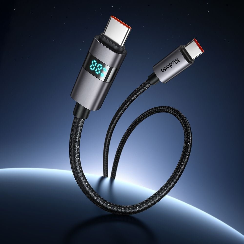 Kabl za podatke i punjenje USB-C - USB-C McDodo CA-5610 Display, 100W, 1.2m, Crni