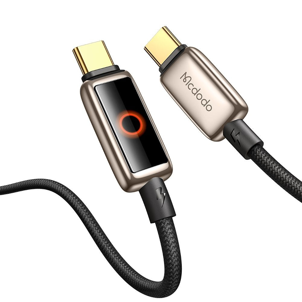 Kabl za podatke i punjenje USB-C - USB-C McDodo CA-6681 Auto Power Off, 100W, 1.2m, Zlatni