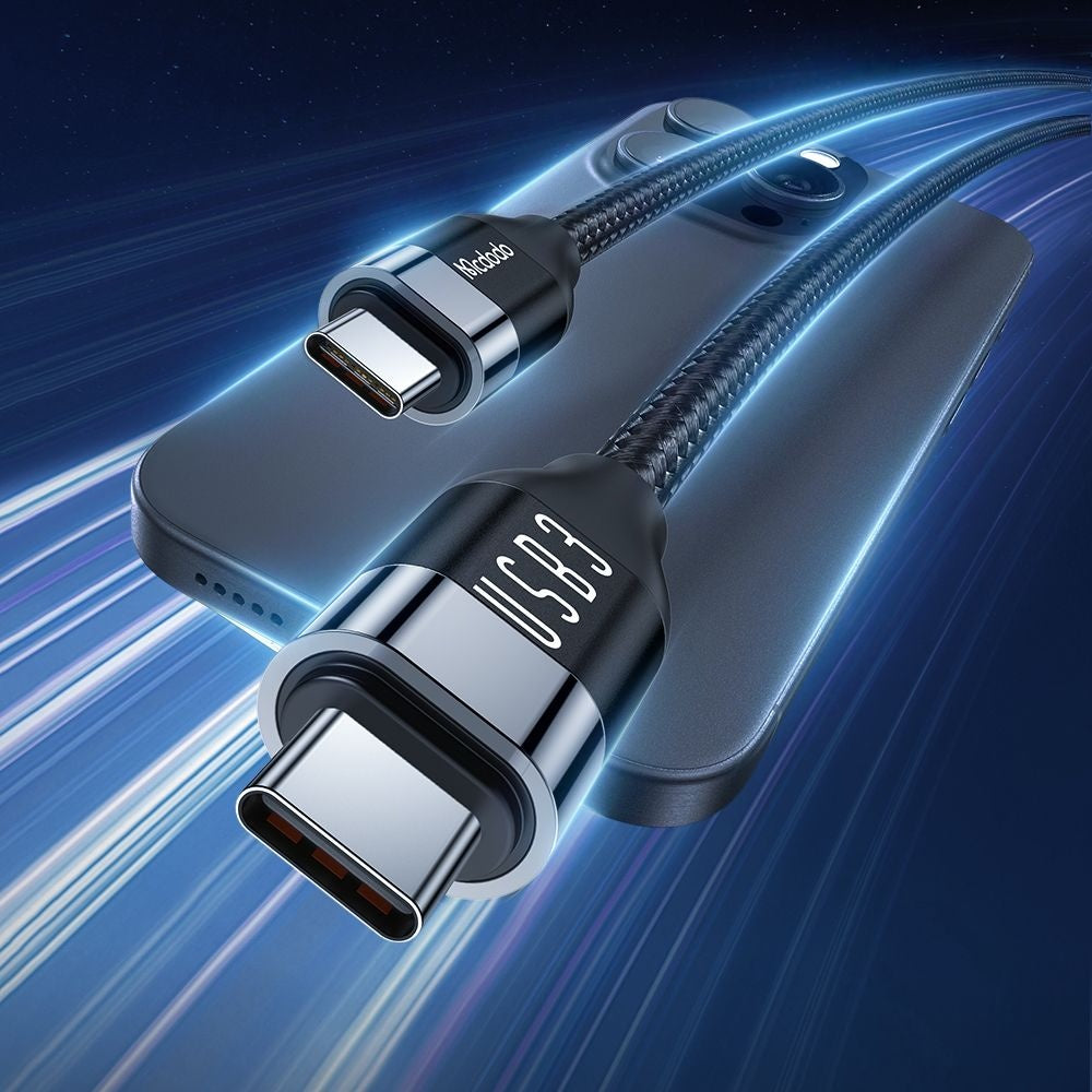 Kabl za podatke i punjenje USB-C - USB-C McDodo CA-7132, 100W, 1.2m, Crni