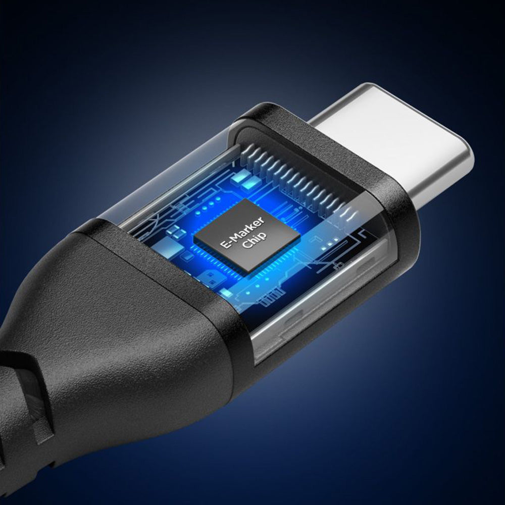 Kabl za podatke i punjenje USB-C - USB-C Spigen EB10010CCA, 100W, 1m, Crni ACA11103