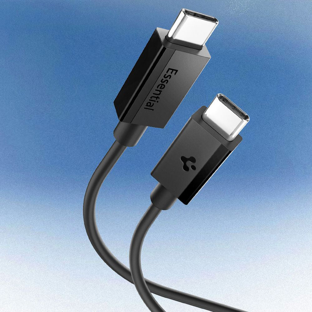 Kabl za podatke i punjenje USB-C - USB-C Spigen Essential, 60W, 1m, Crni ACA08718