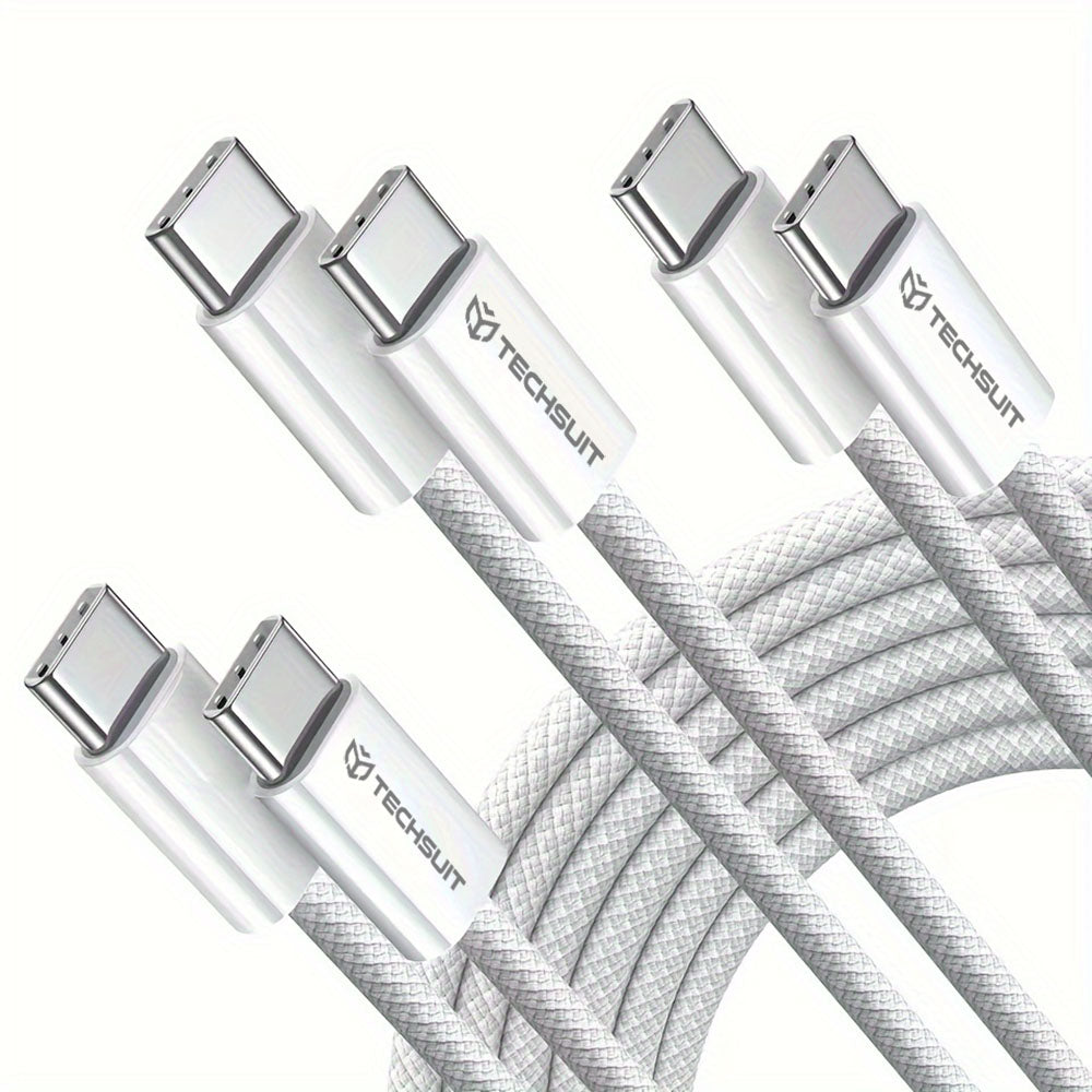Kabl za Prenos Podataka i Punjenje USB-C - USB-C Techsuit PCB114D, 60W, 1m, Crni