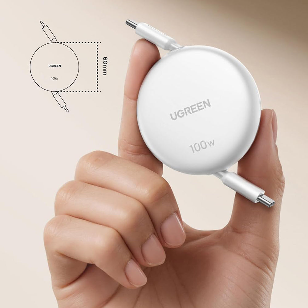 Kabl za Prenos Podataka i Punjenje USB-C - USB-C UGREEN L531, 100W, 1m, Beli