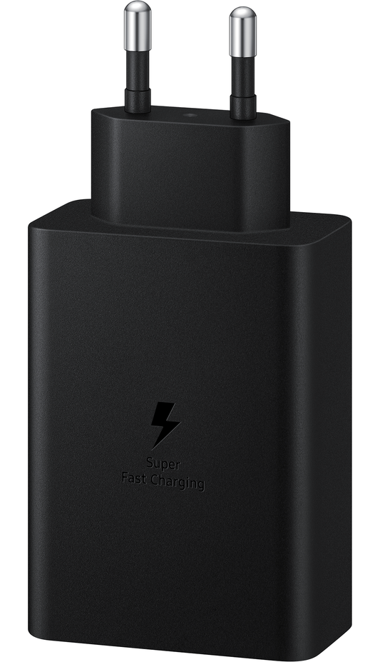 Punjač za mrežu Samsung Trio, 65W, 3.5A, 1 x USB-A - 2 x USB-C, Crni EP-T6530NBEGEU