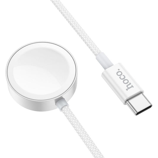 Bežični punjač HOCO CW59 za Apple Watch / Samsung Galaxy Watch serije, USB-C, Beli