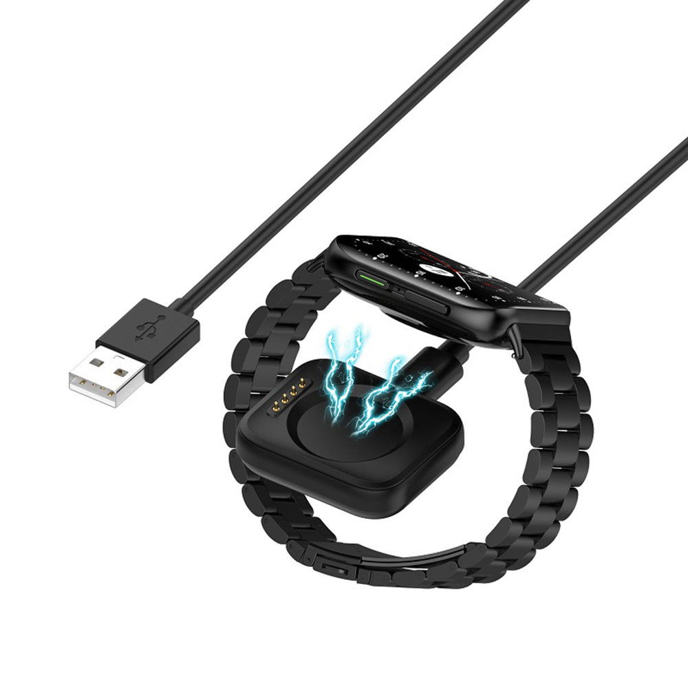 Kabl za punjenje Techsuit TXC8 za Oppo Watch / OnePlus Watch seriju, USB-A, Crni