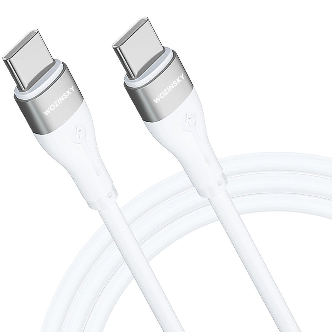 Kabl za punjenje USB-C - USB-C WZK WSTCC2, 65W, 2m, Beli