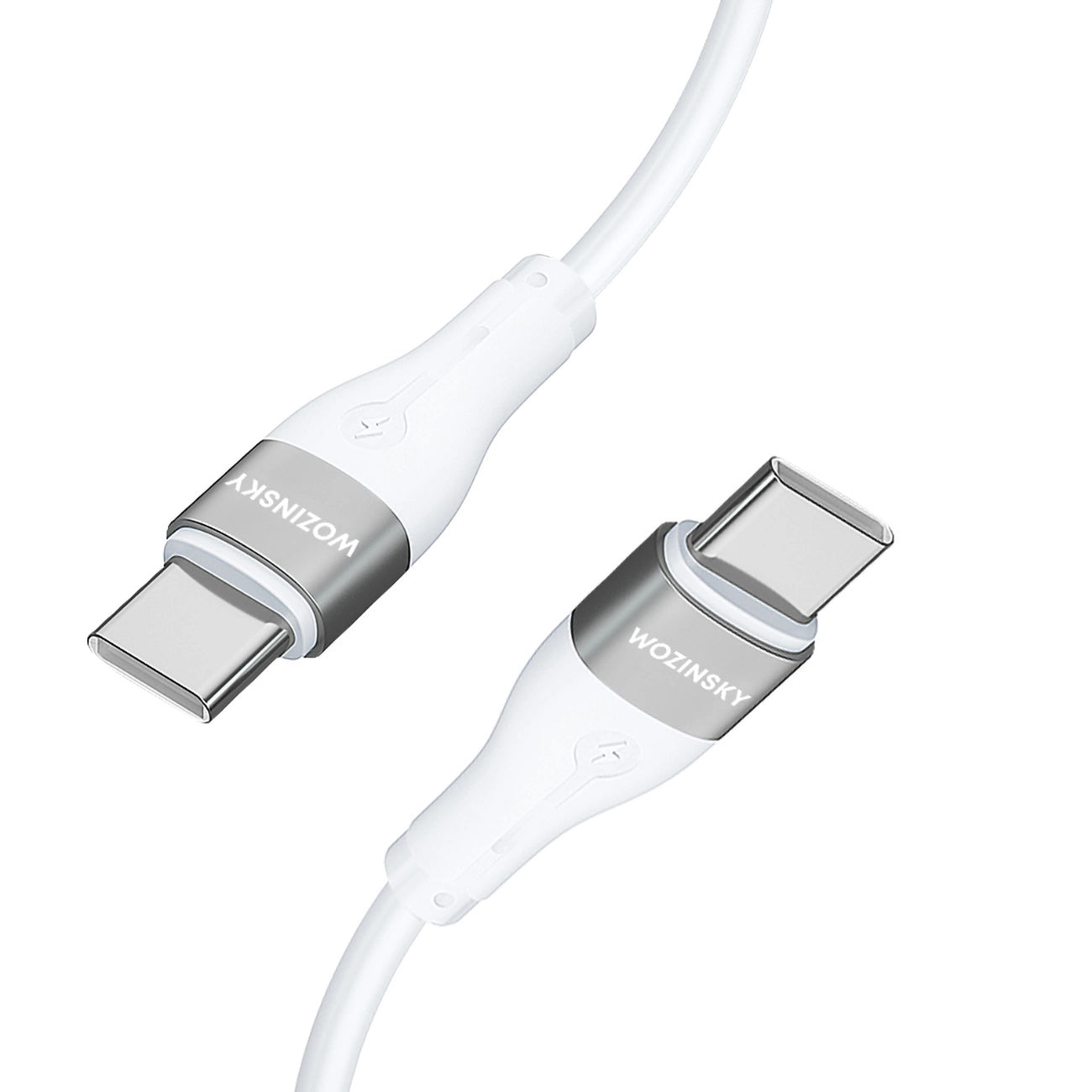 Kabl za punjenje USB-C - USB-C WZK WSTCC2, 65W, 2m, Beli