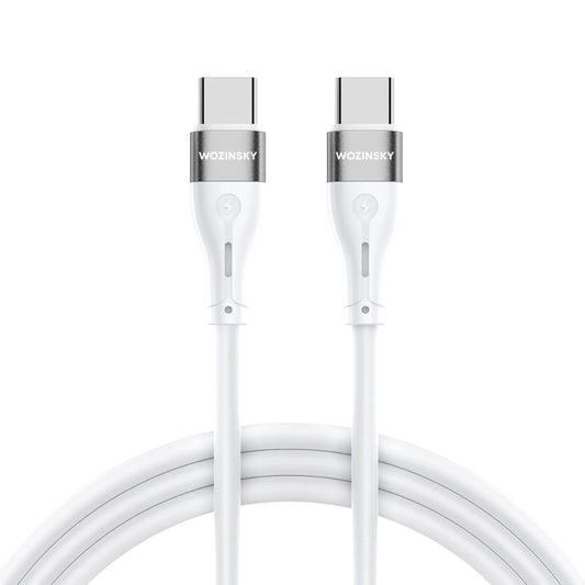 Kabl za punjenje USB-C - USB-C WZK WSTCC2, 65W, 2m, Beli