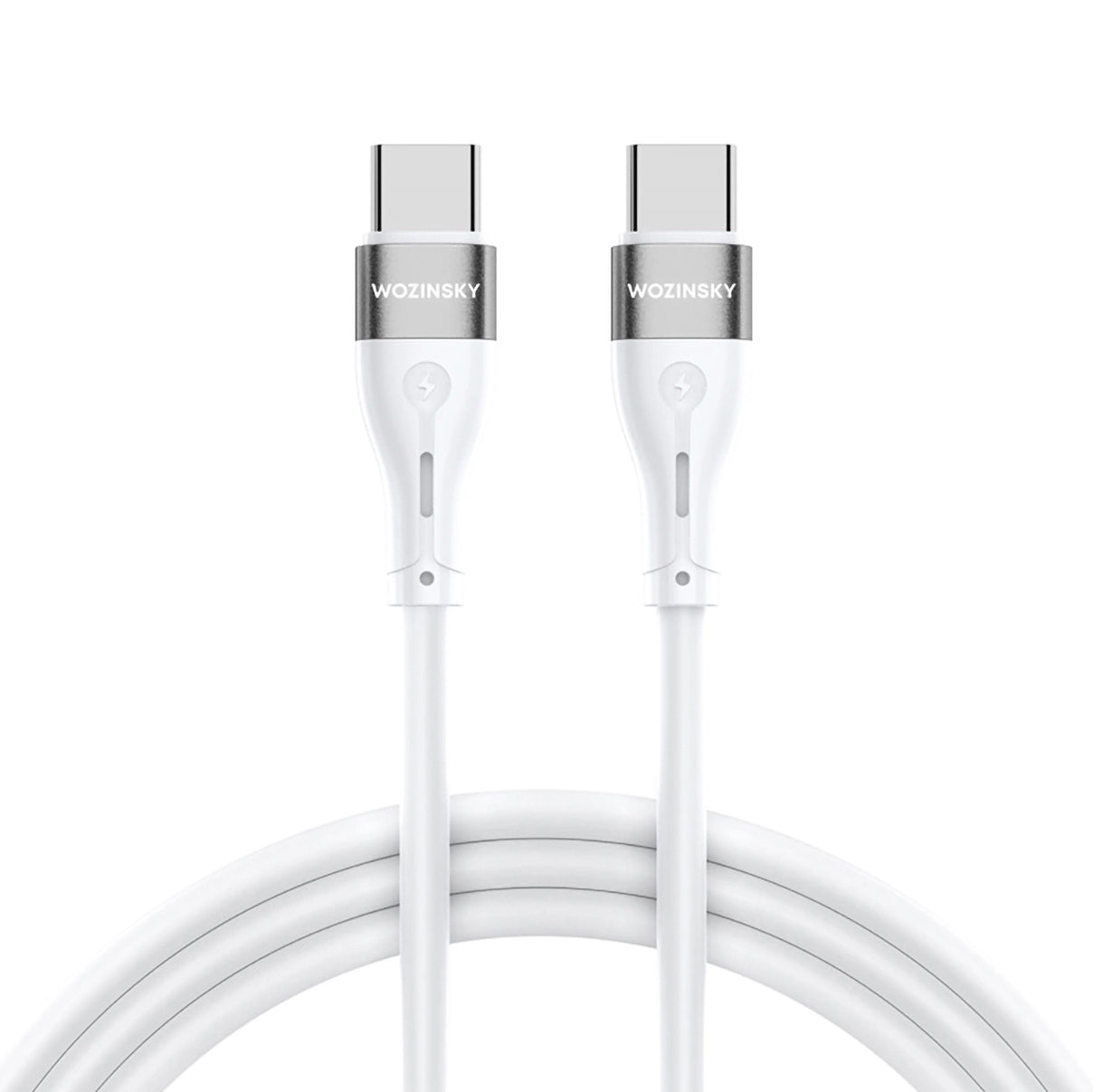 Kabl za punjenje USB-C - USB-C WZK WSTCC2, 65W, 2m, Beli
