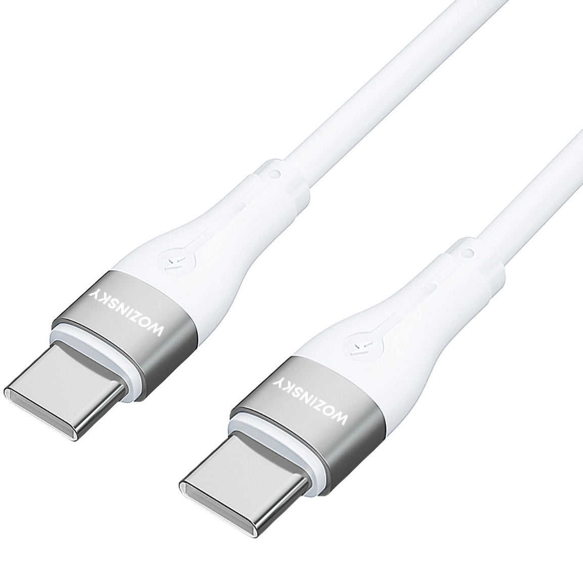 Kabl za punjenje USB-C - USB-C WZK WSTCC2, 65W, 2m, Beli