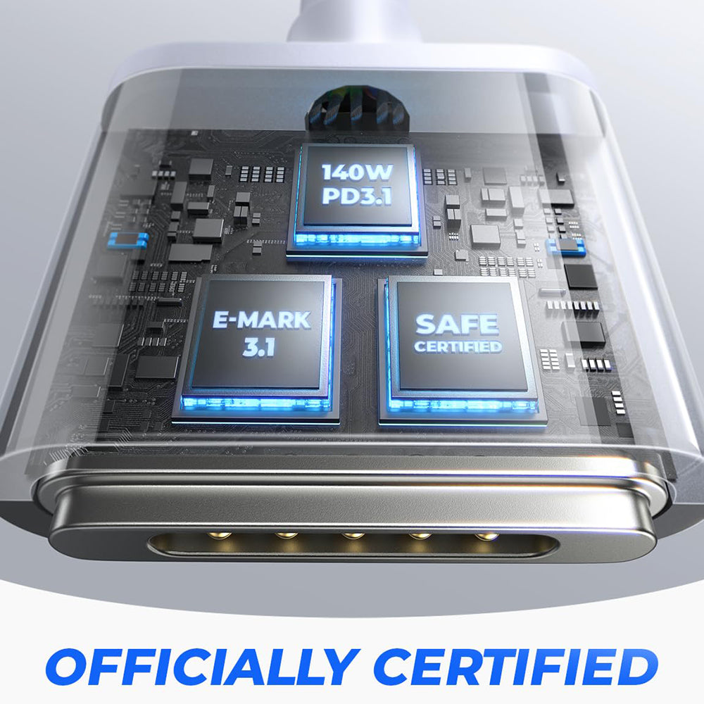 Kabl za punjenje USB-C - MagSafe 3 Lisen, 140W, 2m, Srebrni YL0123070001